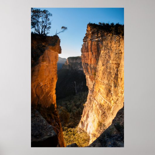 Zonsopkomst bij Hanging Rock, Blue Mountains, Aust Poster (Voorkant)