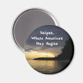 Zonsopkomst bij het strand van Pau Pau Magneet (Voorkant / Achterkant)