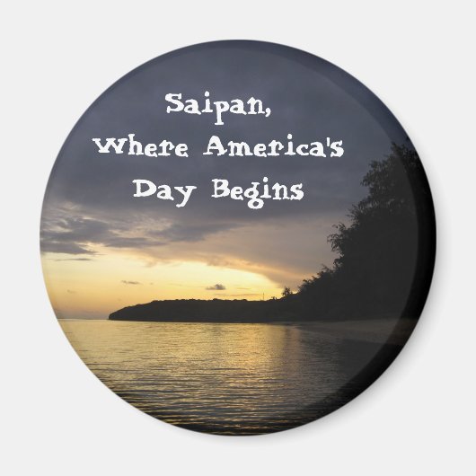 Zonsopkomst bij het strand van Pau Pau Magneet (Voorkant)