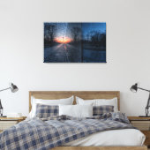 Zonsopkomst bij het Vietnam Memorial Canvas Afdruk (Insitu (Slaapkamer))