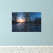 Zonsopkomst bij het Vietnam Memorial Canvas Afdruk (Insitu (Houten vloer))