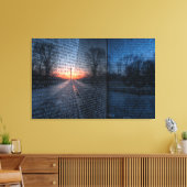 Zonsopkomst bij het Vietnam Memorial Canvas Afdruk (Insitu (Woonkamer))