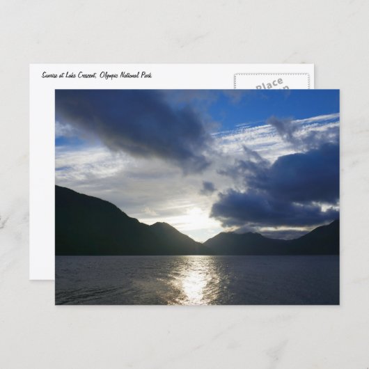 Zonsopkomst bij Lake Crescent Briefkaart (Voorkant / Achterkant)