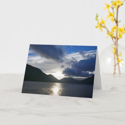 Zonsopkomst bij Lake Crescent Kaart (Gele Bloem)