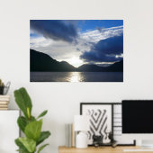 Zonsopkomst bij Lake Crescent Poster (Thuiskantoor)