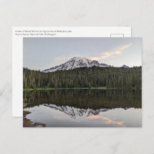 Zonsopkomst bij Mount Rainier National Park Briefkaart (Voorkant / Achterkant)
