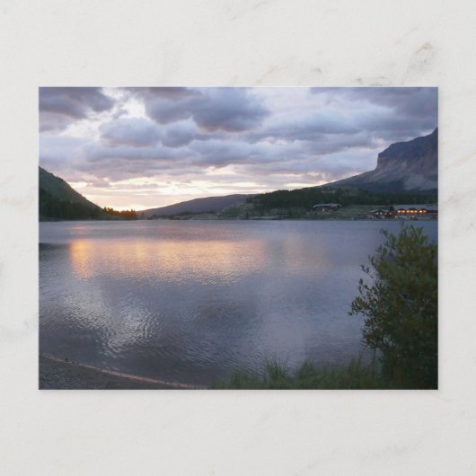 Zonsopkomst bij Swiftcurrent Lake I Briefkaart (Voorkant)