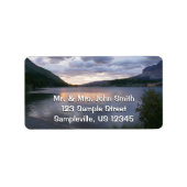 Zonsopkomst bij Swiftcurrent Lake I Etiket (Voorkant)