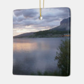 Zonsopkomst bij Swiftcurrent Lake I Keramisch Ornament (Links)