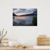 Zonsopkomst bij Swiftcurrent Lake I Poster (Keuken)