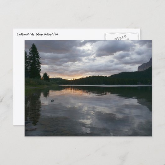 Zonsopkomst bij Swiftcurrent Lake II Briefkaart (Voorkant / Achterkant)