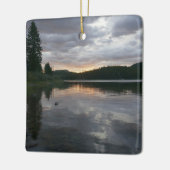 Zonsopkomst bij Swiftcurrent Lake II Keramisch Ornament (Links)