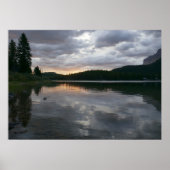 Zonsopkomst bij Swiftcurrent Lake II Poster (Voorkant)