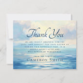 Zonsopkomst bij zee begrafenissympathie bedankkaart (Voorkant)