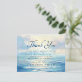 Zonsopkomst bij zee begrafenissympathie bedankkaart (Staand voorkant)