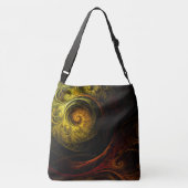 Zonsopkomst Bloemen Rode Abstract Kunst Kruis Lich Crossbody Tas (Achterkant)