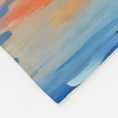 Zonsopkomst boven een meer en besneeuwde bergen fleece deken (Hoek)