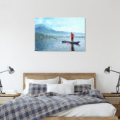 Zonsopkomst boven een sereen meer canvas afdruk (Insitu (Slaapkamer))