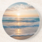 Zonsopkomst boven het strand Sandstone Onderzetter (Voorkant)