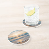 Zonsopkomst boven het strand Sandstone Onderzetter (Zijkant)