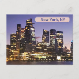 Zonsopkomst boven Manhattan vanaf Hudson River Briefkaart