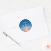 Zonsopkomst Een Nieuwe Dag Dawning Ronde Sticker (Envelop)