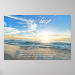 Zonsopkomst en Strand Inspirerend Quote Poster