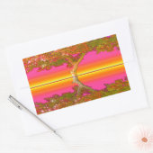 Zonsopkomst en Zonsondergang met Boom Rechthoekige Sticker (Envelop)