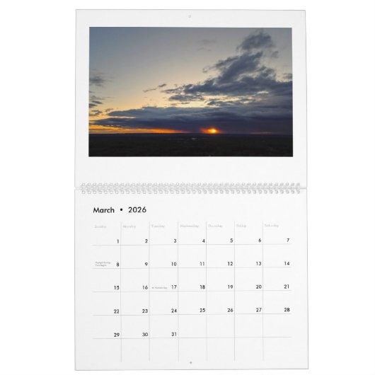 Zonsopkomst en Zonsondergangen 2024 Kalender (Mar 2026)
