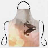 Zonsopkomst Grote Blauwe Heron Reflectie Visser Vi Schort (Voorkant)