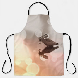 Zonsopkomst Grote Blauwe Heron Reflectie Visser Vi Schort