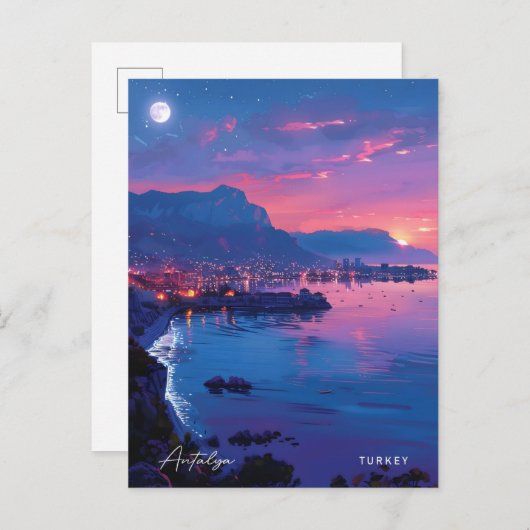 Zonsopkomst in Antalya Turkije Frankrijk Reizen Briefkaart
