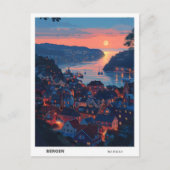 Zonsopkomst in Bergen Noorwegen Reizen Briefkaart (Voorkant)