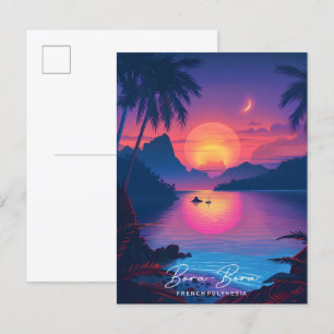 Zonsopkomst in Bora-Bora Frans Polynesië Reizen Briefkaart