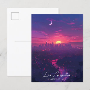 Zonsopkomst in Los Angeles California USA Reizen Briefkaart