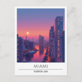 Zonsopkomst in Miami Florida USA Reizen Briefkaart (Voorkant)
