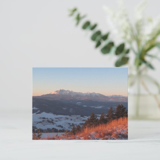 Zonsopkomst in Pieniny Briefkaart (Staand voorkant)