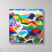 Zonsopkomst in Puerto Rico Canvas Afdruk (Voorkant)