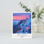 Zonsopkomst in Santorini Griekenland Reizen Briefkaart (Staand voorkant)