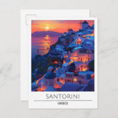 Zonsopkomst in Santorini Griekenland Reizen Briefkaart (Voorkant / Achterkant)