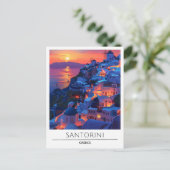 Zonsopkomst in Santorini Griekenland Reizen Briefkaart (Staand voorkant)