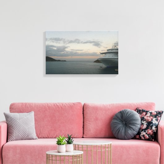 Zonsopkomst in St. Thomas II Cruise Zeegezicht Canvas Afdruk (Insitu (Woonkamer))