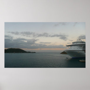 Zonsopkomst in St. Thomas II Cruise Zeegezicht Poster
