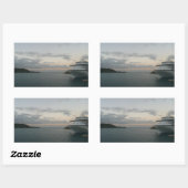 Zonsopkomst in St. Thomas II Cruise Zeegezicht Rechthoekige Sticker (Vel)