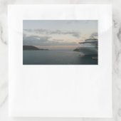 Zonsopkomst in St. Thomas II Cruise Zeegezicht Rechthoekige Sticker (Tas)
