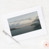 Zonsopkomst in St. Thomas II Cruise Zeegezicht Rechthoekige Sticker (Envelop)