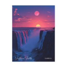 Zonsopkomst in Victoria Herfsten Zambia Vintage Tr