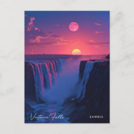 Zonsopkomst in Victoria Herfsten Zambia Vintage Tr Briefkaart