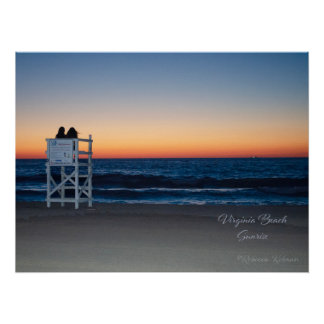 Zonsopkomst in Virginia Beach Juli 2024 Perfect Poster