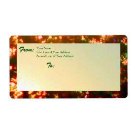 Zonsopkomst Kerstverlichting Foto 1, Versie 2 Etiket